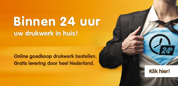 24-uur levering van flyers, folder, posters, brochures en textiel!