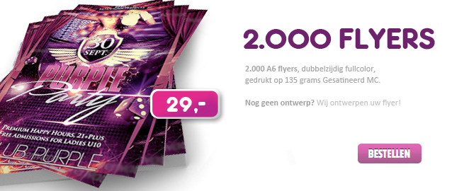 2.000 flyers drukken voor slechts €29,-